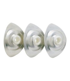 Plaquette aluminium ovale pour plaque translucide - 8 mm - Lot de 100