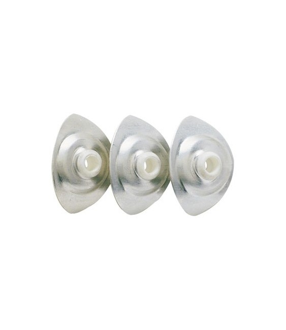 Plaquette aluminium ovale pour plaque translucide - 8 mm - Lot de 100