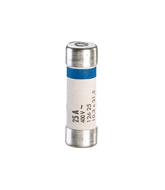 Cartouche domestique cylindrique - 25 A - 31.5 x 10.3 mm - Lot de 10 - LEGRAND
