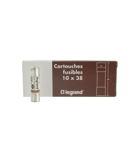 Cartouche domestique cylindrique - 32 A - 38 x 10.3 mm - Lot de 10 - LEGRAND