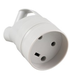 Fiche plastique femelle 2P+T 20 A - Sortie inclinée - LEGRAND