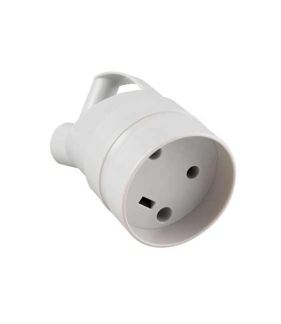 Fiche plastique femelle 2P+T 20 A - Sortie inclinée - LEGRAND