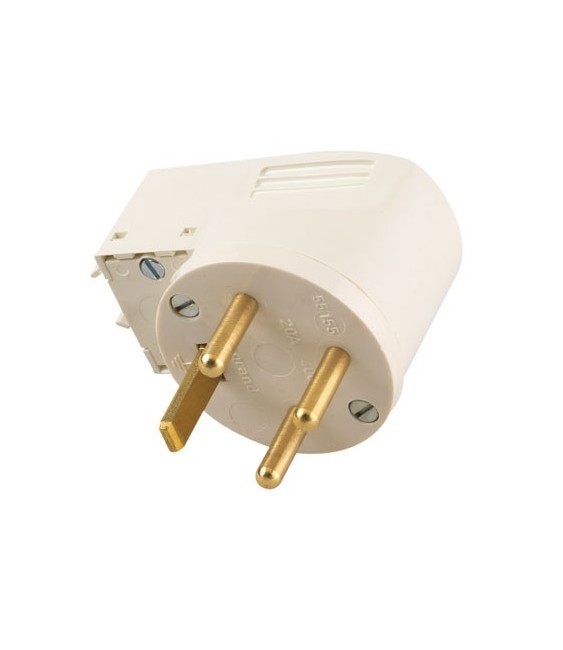 Fiche plastique mâle 3P+T 20 A - Sortie latérale - LEGRAND
