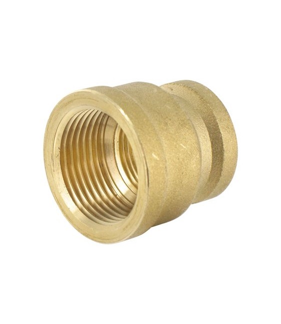 Raccord laiton fileté - Mamelon réduit femelle 26 / 34 mm - CAP VERT