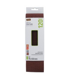 Bande pour ponçeuse - Grain 120 - 75 x 533 mm Lot de 3 pièces - SCID