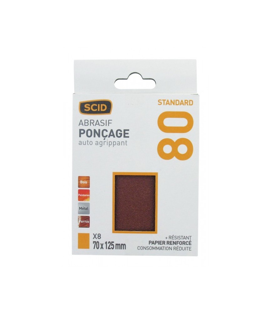 Patin auto-agripant RC 70 x 125 mm - Grain 80 - SCID