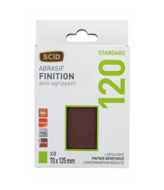 Patin auto-agripant RC 70 x 125 mm - Grain 120 - SCID