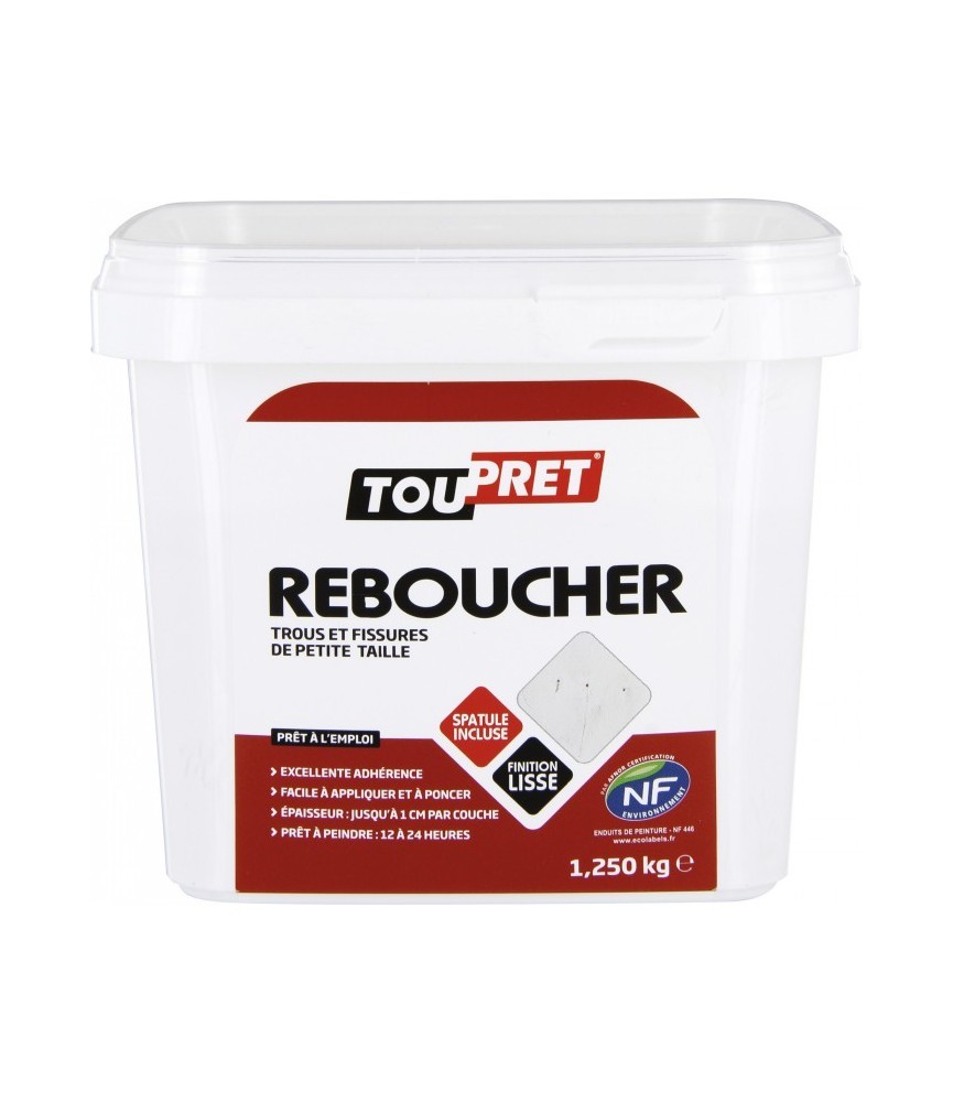 Enduit de rebouchage en pâte - Pot de 1250 Grs - TOUPRET Enduit de rebouchage en pâte - Pot de 1250 Grs - TOUPRET