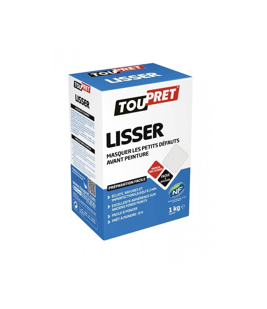 Enduit de lissage en poudre pour finition - 1 Kg - TOUPRET Enduit de lissage en poudre pour finition - 1 Kg - TOUPRET