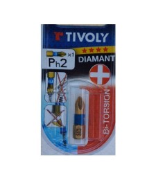 Embout de vissage - Bi-torsion Diamant - PH 2 - Vis Philips 25 mm - TIVOLY