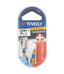 Embout de vissage - Bi-torsion Diamant - PH 1 - Vis Philips 25 mm - TIVOLY