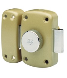 Verrou de sureté bouton et cylindre - 45 mm - Cyclop - VACHETTE