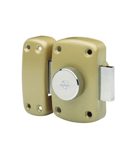 Verrou de sureté bouton et cylindre - 45 mm - Cyclop - VACHETTE