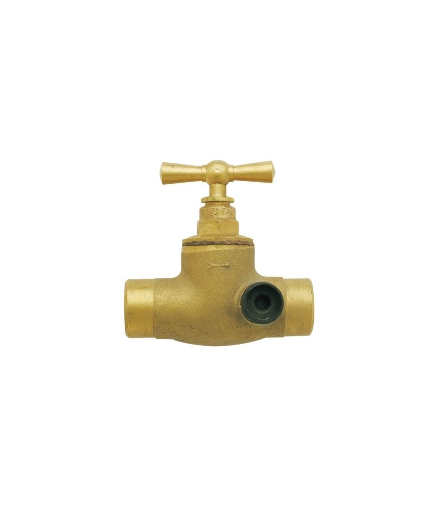 Robinet d'arrêt à souder - Avec purge - 16 x 18 mm - NEPTUNE Robinet d'arrêt à souder - Avec purge - 16 x 18 mm - NEPTUNE