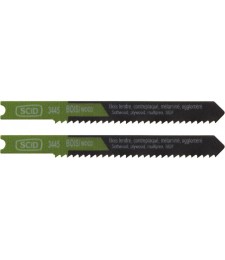 Lame de scie sauteuse bois accroche en U - 50 x 2.5 mm - Lot de 2 - SCID