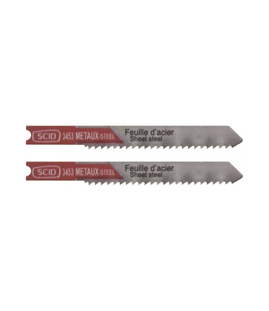 Lame pour scie sauteuse - Métal HSS - 50 mm - Lot de 2 - SCID Lame pour scie sauteuse - Métal HSS - 50 mm - Lot de 2 - SCID