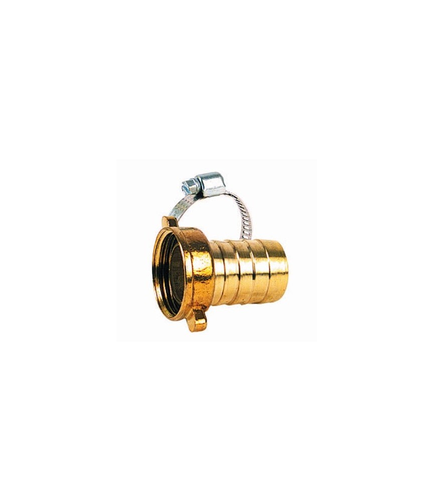 Nez de robinet en laiton + collier - 12 mm - 15 x 21 mm - CAP VERT Nez de robinet en laiton + collier - 12 mm - 15 x 21 mm - CAP VERT
