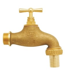 Robinet en laiton pour puisage - 15 mm - 15 x 21 / 20 x 27 mm - CAP VERT