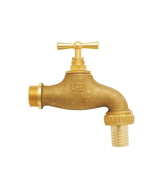 Robinet en laiton pour puisage - 15 mm - 15 x 21 / 20 x 27 mm - CAP VERT