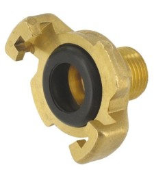 Raccord Mâle à douille en laiton cannelé avec Joint - 20 x 27 mm - CAP VERT
