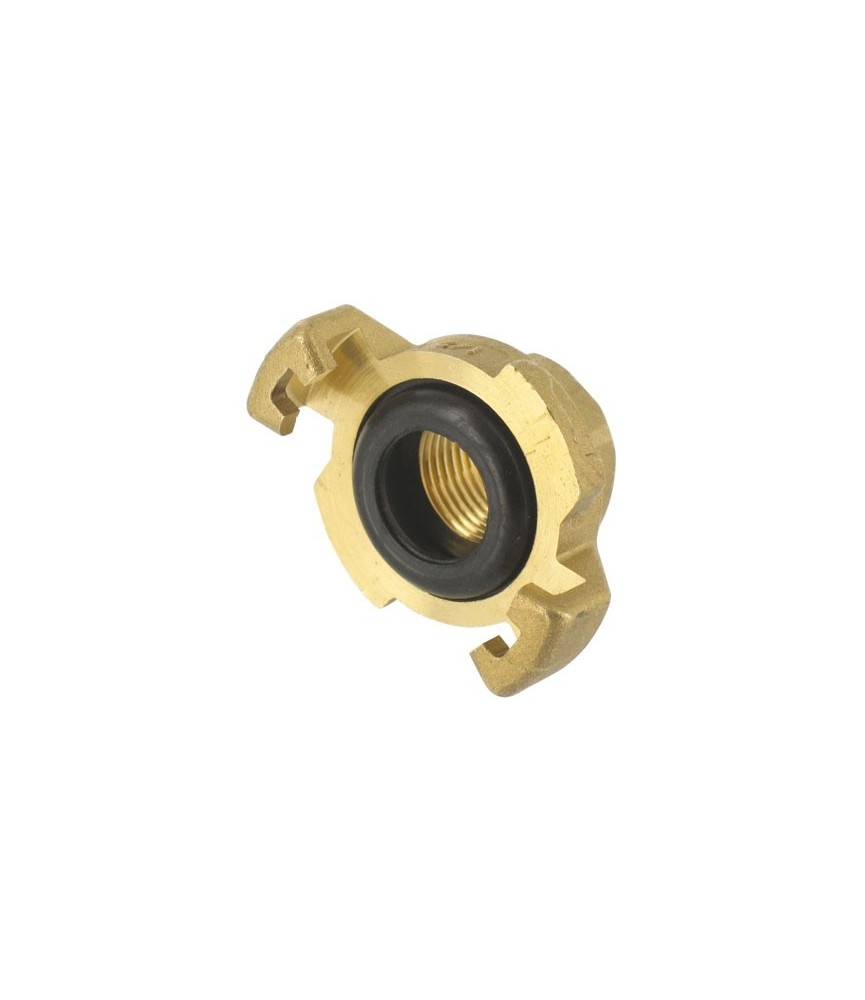 Raccord Femelle à douille en laiton cannelé avec Joint - 15 x 21 mm - CAP VERT