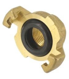 Raccord Femelle à douille en laiton cannelé avec Joint - 20 x 27 mm - CAP VERT