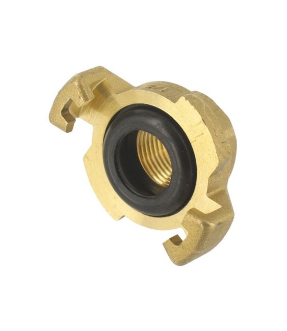 Raccord Femelle à douille en laiton cannelé avec Joint - 20 x 27 mm - CAP VERT