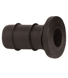 Bouchon cannelé en polyéthylène - 16 mm -Noir - CAP VERT