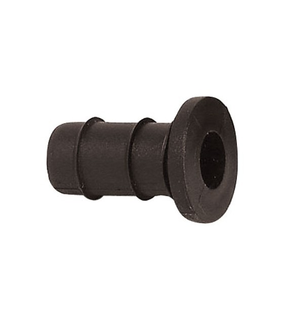 Bouchon cannelé en polyéthylène - 16 mm -Noir - CAP VERT