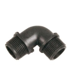 Coude fileté Mâle en polyéthylène - 20 x 27 mm - Noir - CAP VERT