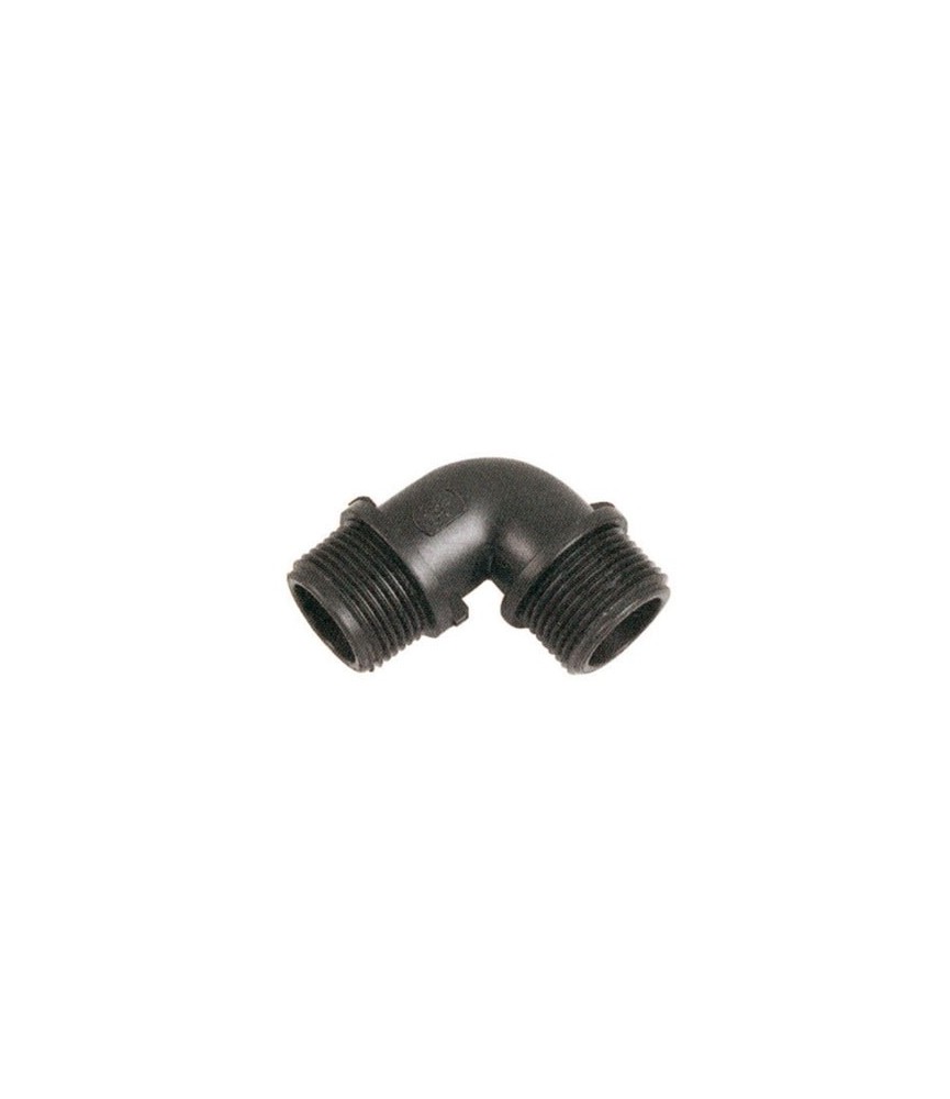 Coude fileté Mâle en polyéthylène - 20 x 27 mm - Noir - CAP VERT Coude fileté Mâle en polyéthylène - 20 x 27 mm - Noir - CAP VERT