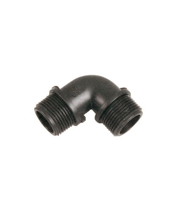 Coude fileté Mâle en polyéthylène - 20 x 27 mm - Noir - CAP VERT