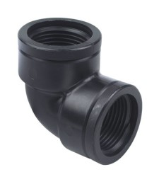 Coude égal Femelle 90° en polyéthylène - 33 x 42 mm - Noir - CAP VERT