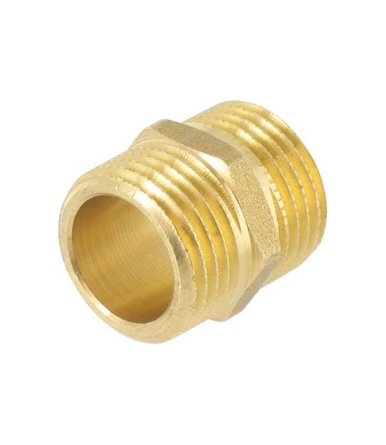Mamelon égal Mâle en laiton - 15 x 21 mm - CAP VERT
