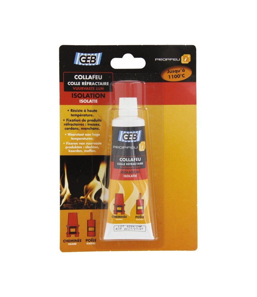 Colle mastic réfractaire - CollaFeu - 50 ml - GEB Colle mastic réfractaire - CollaFeu - 50 ml - GEB