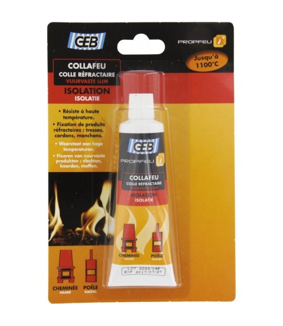 Colle mastic réfractaire - CollaFeu - 50 ml - GEB