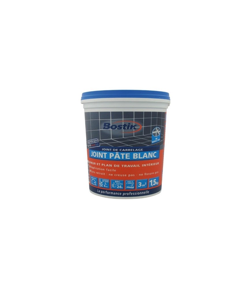 Joint de carrelage - Pâte Blanc - 1.5 Kgs - BOSTIK Joint de carrelage - Pâte Blanc - 1.5 Kgs - BOSTIK