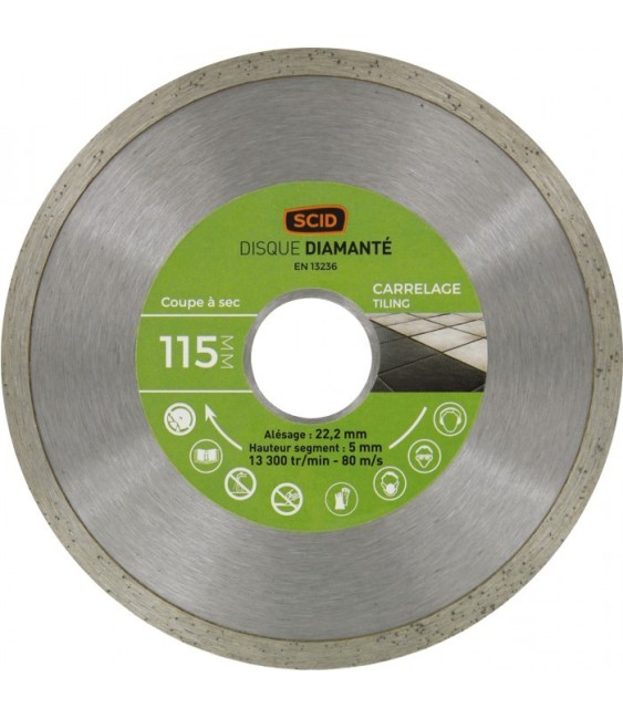 Disque Diamant carreleur -  115 mm - SCID