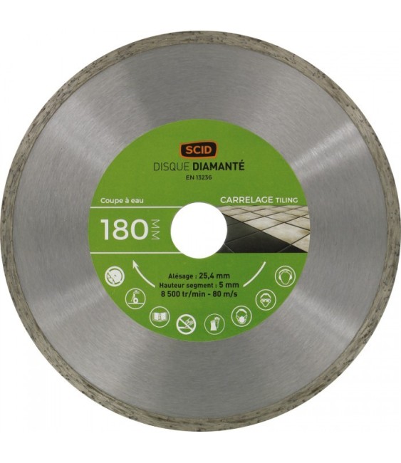 Disque Diamant carreleur -  180 mm - SCID