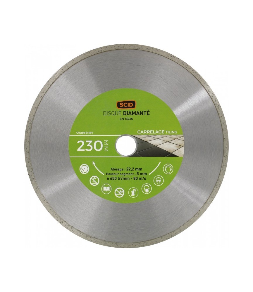 Disque Diamant carreleur -  230 mm - SCID