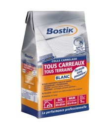 Colle Carrelage - Tous carreaux sans poussière - Blanc - 5 Kg - BOSTIK