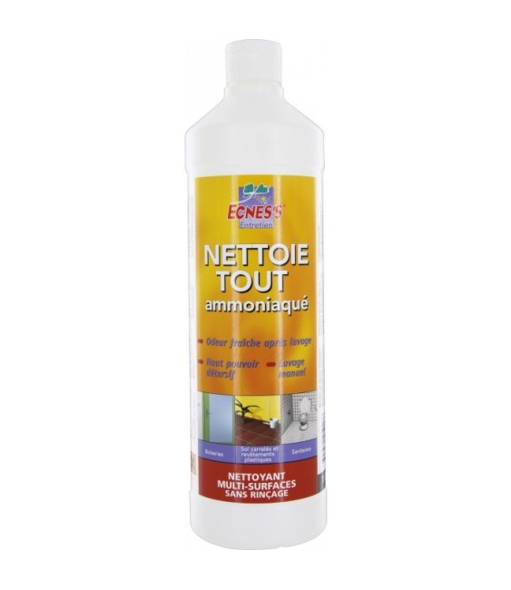 Nettoyant multi-usages - Amoniaque - 1 L - ECNESS