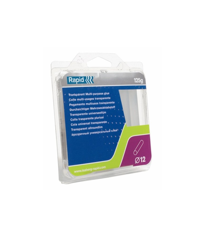 Baton de colle à usage standard pour pistolet -  12 mm - Transparent - RAPID Baton de colle à usage standard pour pistolet -  12 mm - Transparent - RAPID