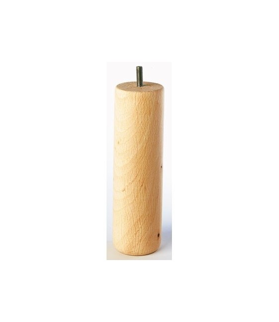 Pied de lit cylindrique en hêtre - 200 mm