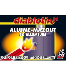 Allume mazout avec bout allumette - 50 pièces - DIABLOTIN