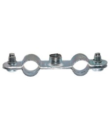 Collier double en acier -  22 mm - Lot de 6 - FIX'PRO