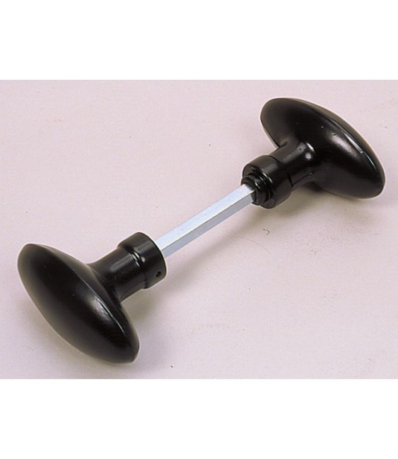 Bouton double ovoïde pour portail - Noir - 6 mm - DUBOIS