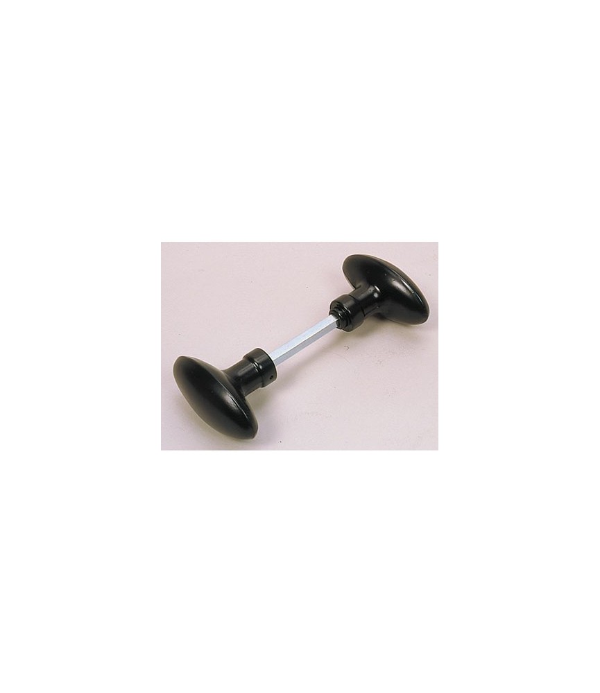 Bouton double ovoïde pour portail - Noir - 7 mm - DUBOIS