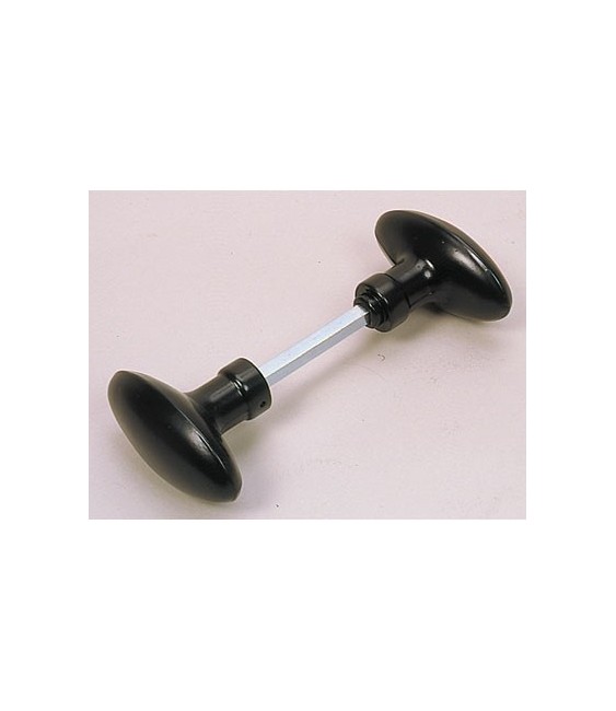 Bouton double ovoïde pour portail - Noir - 7 mm - DUBOIS