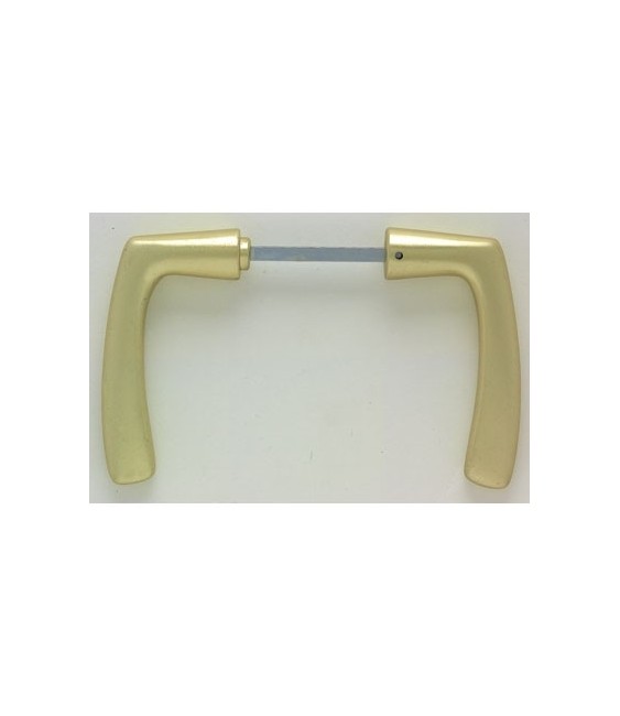 Béquille de portail double - Champagne - 67 x 110 mm - DUBOIS